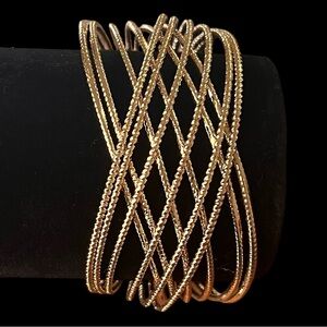 Elegant Gold Tone Bangle Bracelet